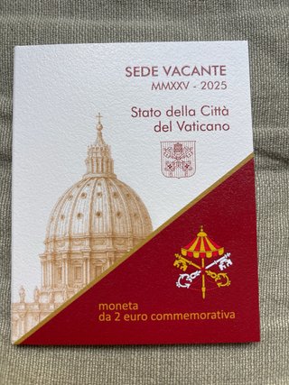 2 euro Vaticano 2024 Marconi y 2025 Sede Vacante