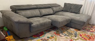 Sofá chaise longue gris DIVANE STAR