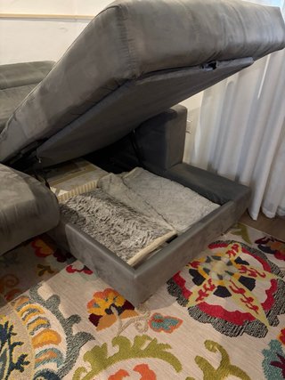 Sofá chaise longue gris DIVANE STAR