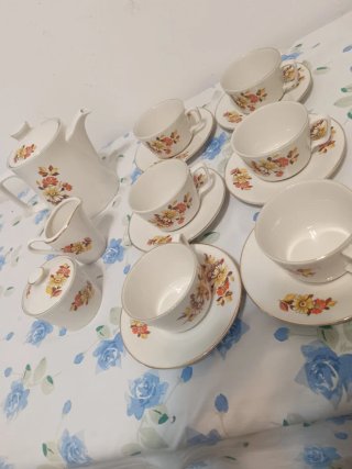 Servizio Tè Vintage Porcellana Fiorito