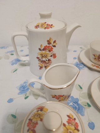 Servizio Tè Vintage Porcellana Fiorito