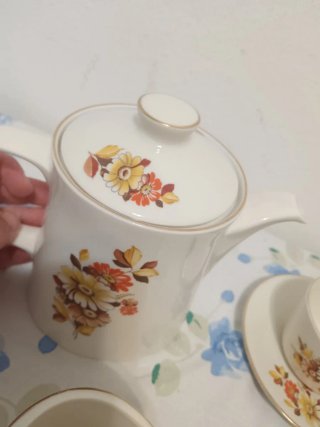Servizio Tè Vintage Porcellana Fiorito