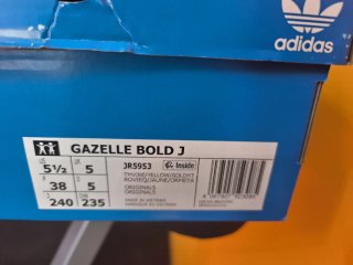 Adidas Gazelle Bolt J Talla 38 Burdeos y Amarillo