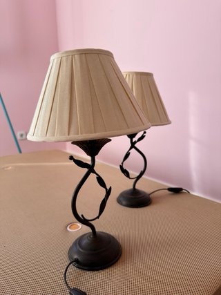 Lámpara de mesa vintage beige, 12€ cada una