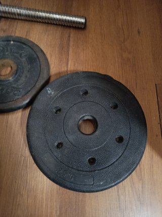 2 Barras de pesas con discos