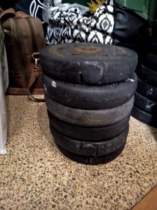 2 Barras de pesas con discos