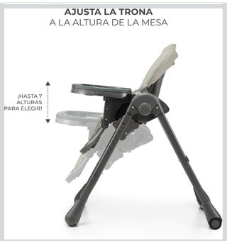 Trona Kinderkraft YUMMY gris Plegable