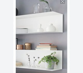 Baldas U metal blancas 80x20
