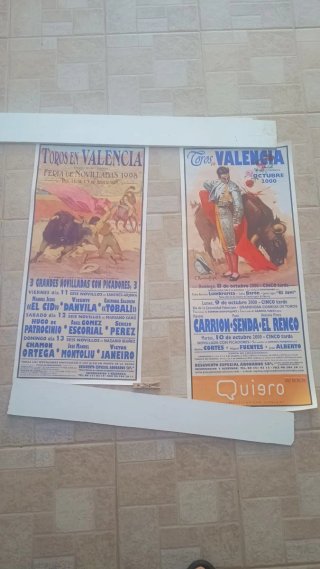 Carteles Toros Valencia 1998 y 2000