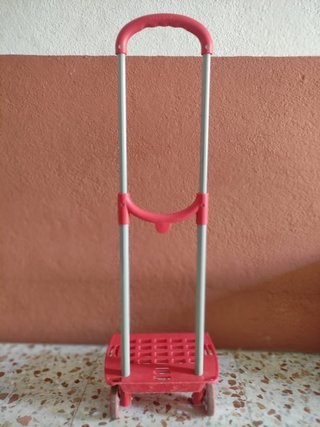 Carro para mochila rosa
