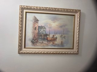 Réplica pintura marina L. Corsari firmada