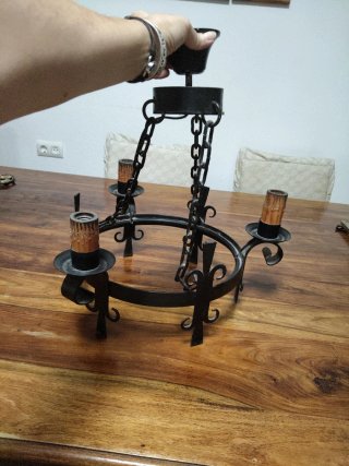 Juego de 2 Lámparas de forja rústica