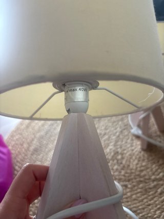 Lámparas de mesa madera y tela