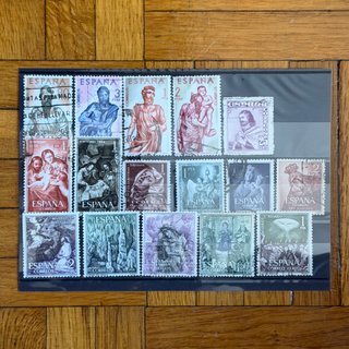 Lote 15 Sellos España Arte Sacro Religión Navidad
