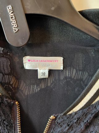 Cazadora Lola Casademunt encaje negra M