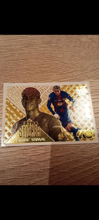Cromo Extra Sticker Lamine Yamal Oro