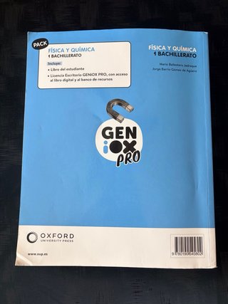 Libro Física y Química 1 Bachillerato. GENiOX PRO