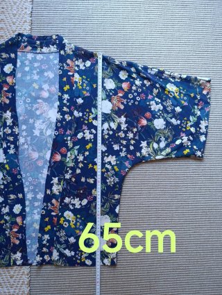 Kimono estampado floral azul talla única