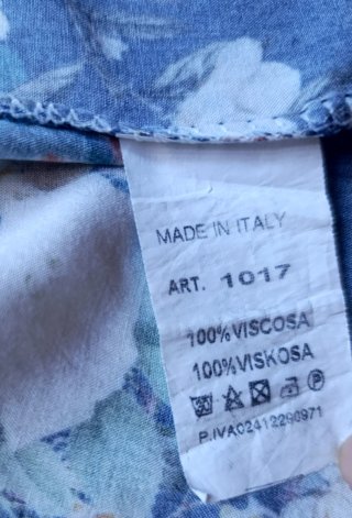 Kimono estampado floral azul talla única