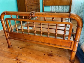 Cama de madera maciza de 90cm + somier Bodyflex