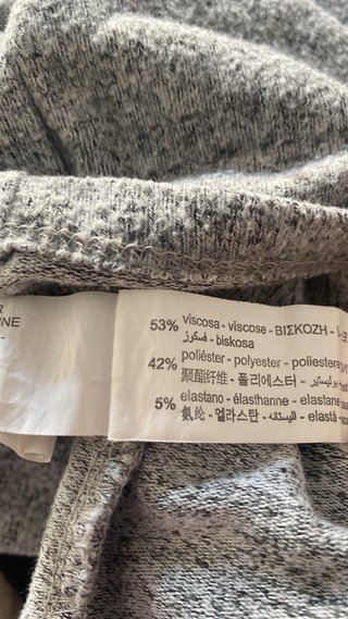 Jersey Zara gris con perlas manga larga
