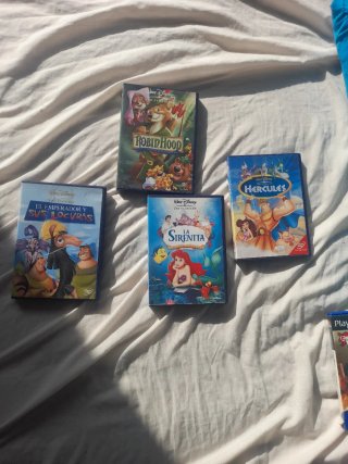 Películas Disney DVD: Robin Hood, Hércules, Sireni