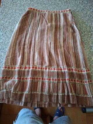 Completo donna marrone e rosso vintage