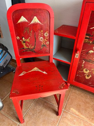 Conjunto Muebles Oriental Rojo