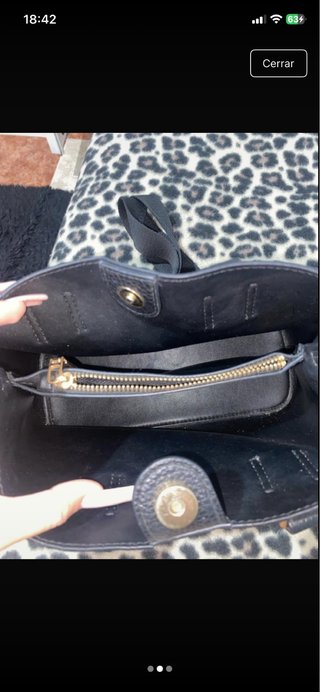 Bolso Parfois Negro Mano/Bandolera
