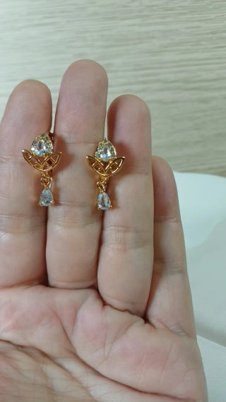 Pendientes Chapado Oro 18k Cubanitos y Circonitas