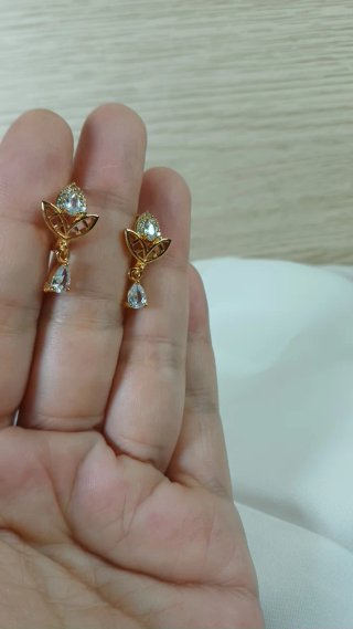 Pendientes Chapado Oro 18k Cubanitos y Circonitas