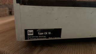 Giradischi Dual CK 16 Hifi DIN 45500