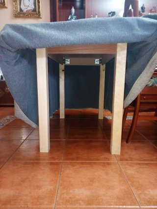 Mesa camilla completa con cristal y paño