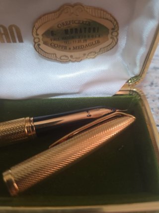 Pluma Waterman Bañada en Oro