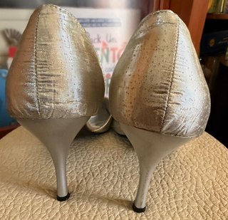 Zapatos de fiesta plateados talla 39