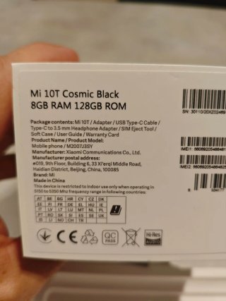 Xiaomi Mi 10T Cosmic Black 128GB 8GB RAM