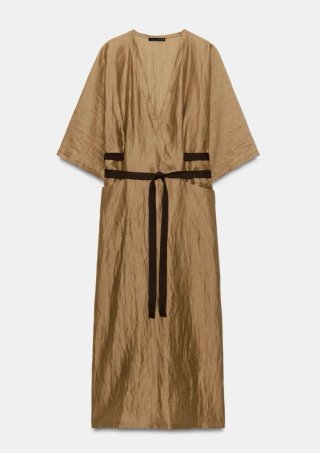 Vestido Túnica mezcla Lino Zara