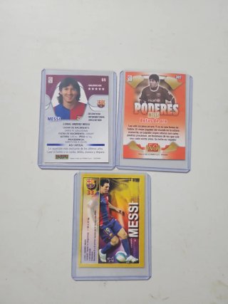 Lote 3 cromos Messi