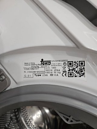 Lavadora secadora panelable TEKA LSI5 1480