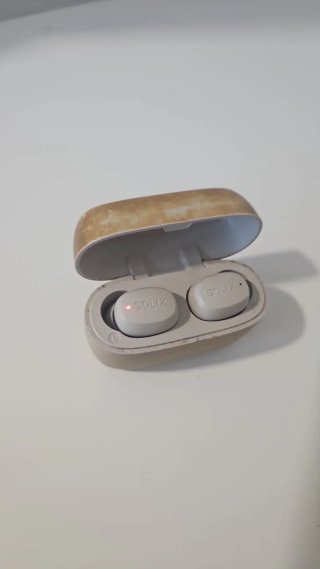 Cascos Bluetooth Beige y Marrón
