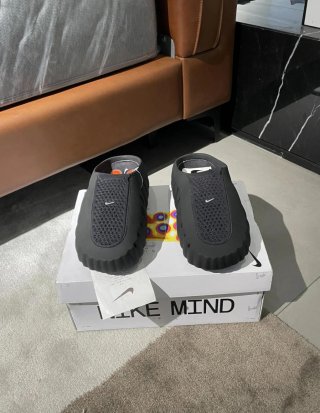 Nike Mind O01 Slide Negro Plata Talla 38
