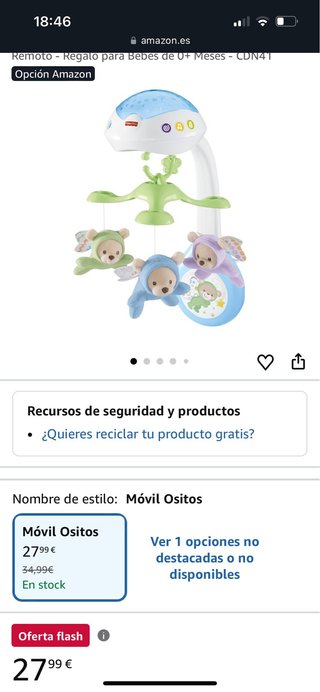 Móvil de cuna Fisher-Price Ositos