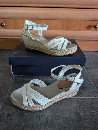 Sandalias Cuña Media Tommy Hilfiger Talla 36