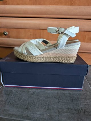 Sandalias Cuña Media Tommy Hilfiger Talla 36