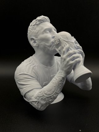 Set 2 statue 3D Messi Ronaldo 17cm