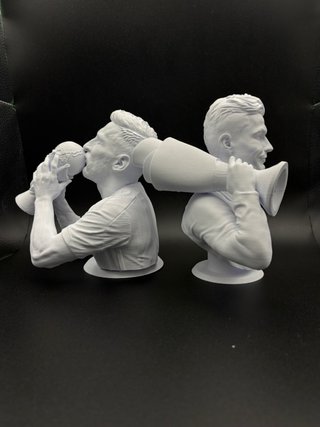 Set 2 statue 3D Messi Ronaldo 17cm