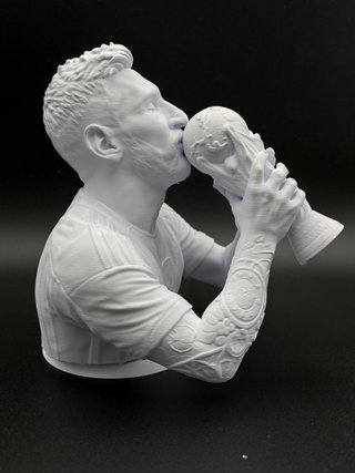 Set 2 statue 3D Messi Ronaldo 17cm