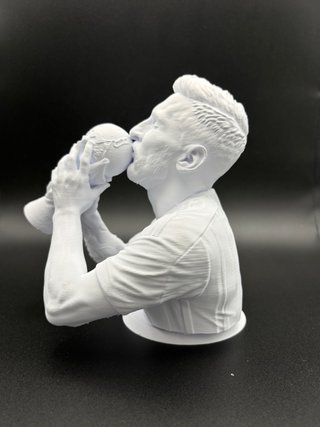 Set 2 statue 3D Messi Ronaldo 17cm