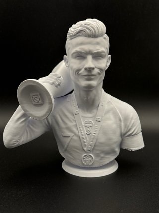 Set 2 statue 3D Messi Ronaldo 17cm
