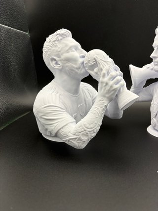 Set 2 statue 3D Messi Ronaldo 17cm